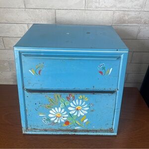 Antique bread & pie cabinet / pie safe / vintage tin bread box/ rustic farmhouse